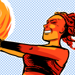 Fire Girl v Manet